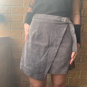 Gray Corduroy Skirt